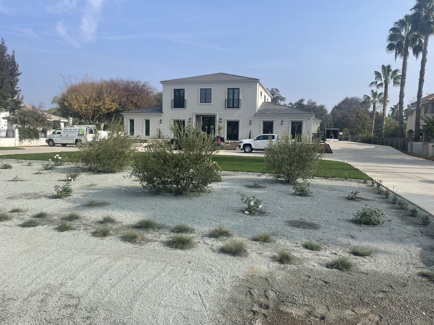 Specialty synthetic plaster finish on a modern home