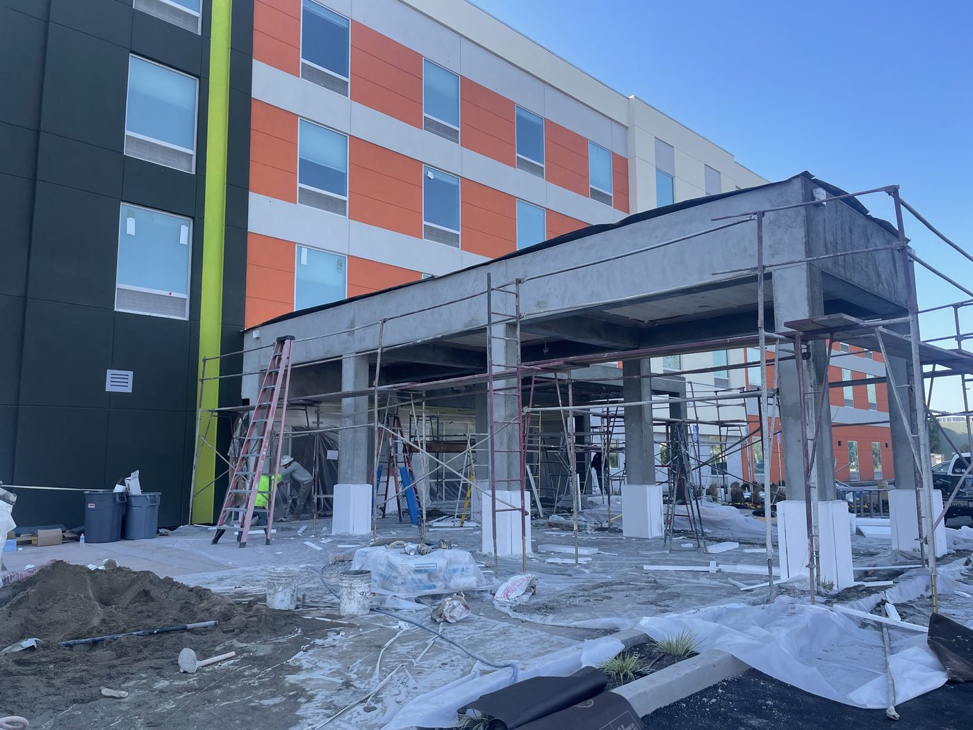EIFS system installation on a residential building